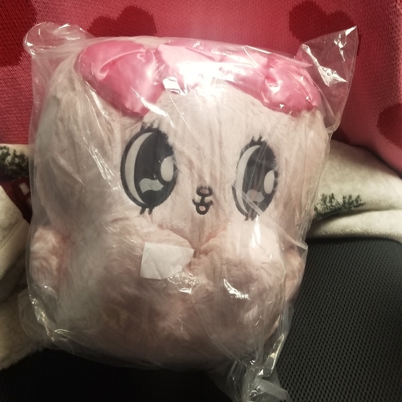 Lazy Oaf Accessories - Esther loves you pink bunny